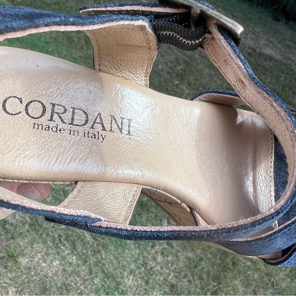 Cordani Candy Platform Cork Wedge Open-Toe Sandal Navy Blue EU Size 37 - Picture 12 of 16